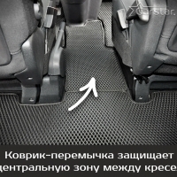 Автомобильные коврики EVA на Peugeot Traveller 8 мест, не Long (2016-2024) 